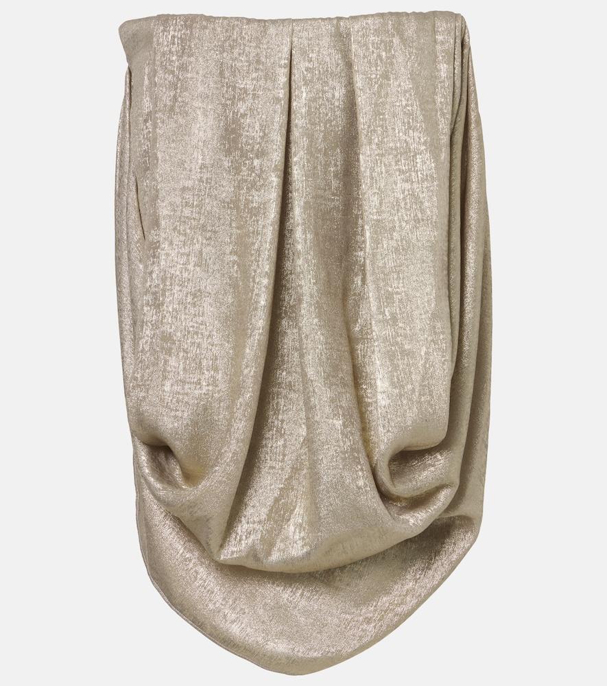maticevski zeal draped lamé top