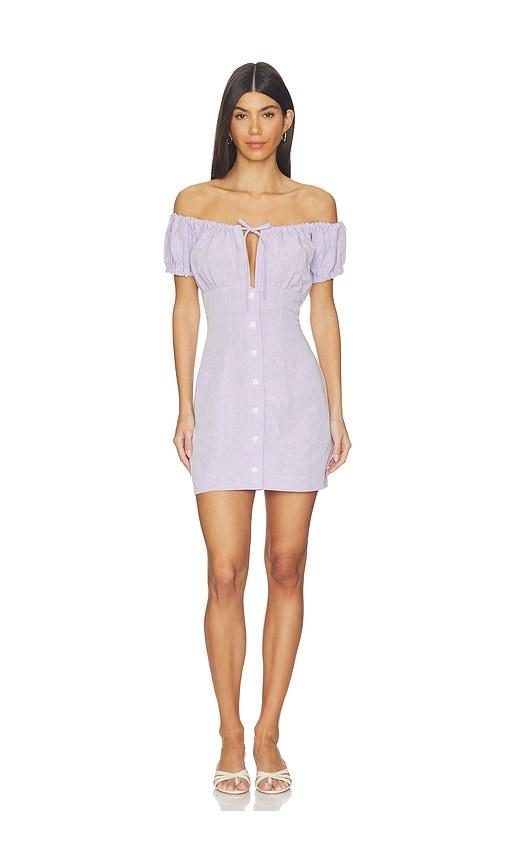 matthew bruch bubble tie mini dress in lavender. - size 0 (also in 2, 4, 8)