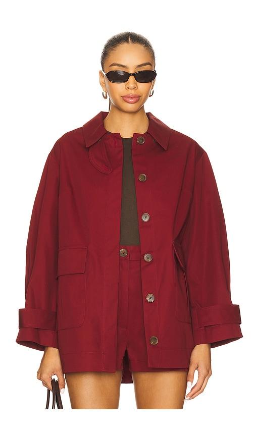 matthew bruch cargo barn jacket in burgundy. - size l (also in xs, s)
