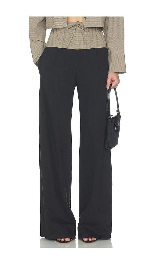matthew bruch drawstring combo pant in black. - size m (also in s)