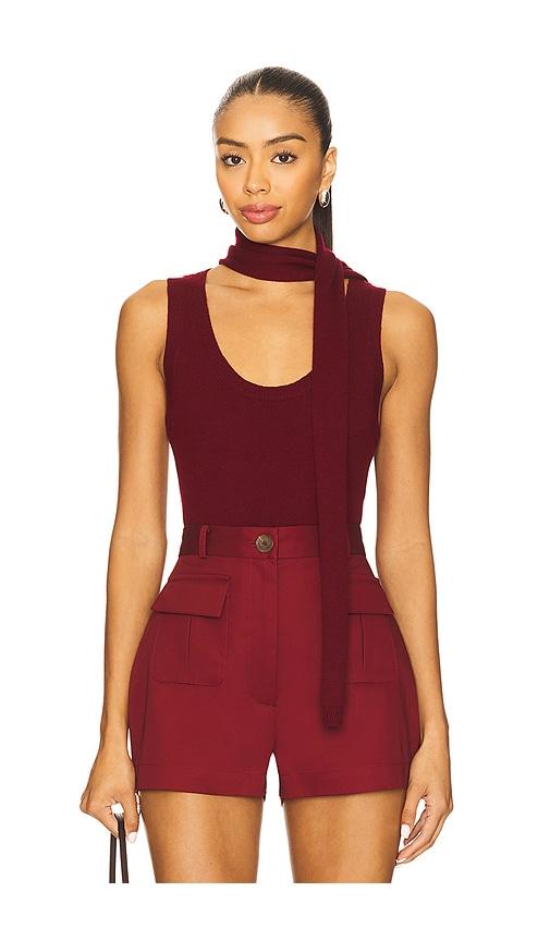 matthew bruch scarf tank top in burgundy. - size l (also in s, m)