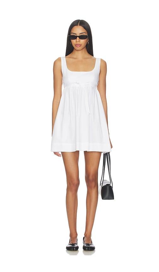matthew bruch tank drawstring baby doll dress in white. - size 2 (also in 4)