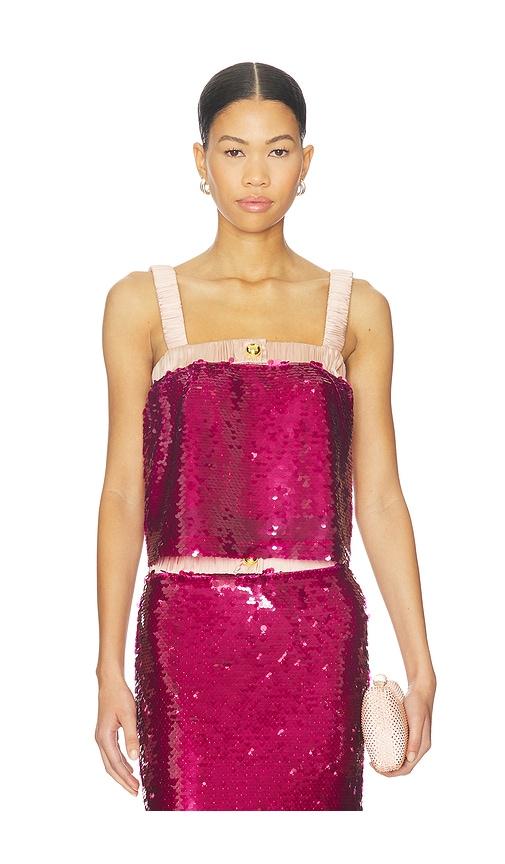 maude club beverly top in fuchsia. - size m (also in xs, s)