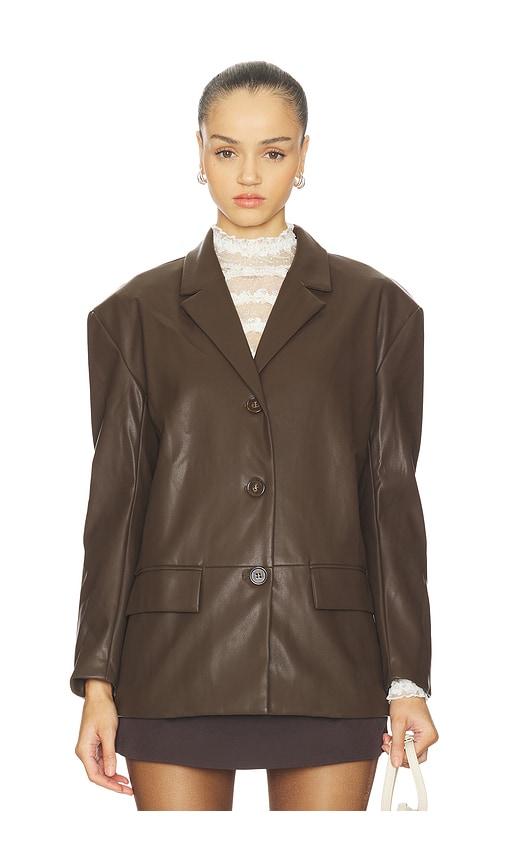 maude club brenda jacket in brown. - size m (also in xs, s)