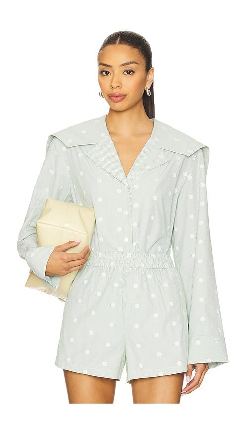 maude club caspian shirt in green. - size l (also in m)