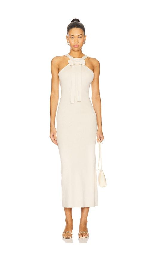 maude club clementine knit dress in cream. - size l (also in m)