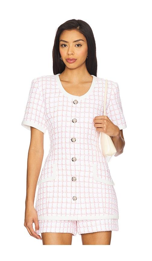 maude club frances jacket in pink. - size m (also in xs)