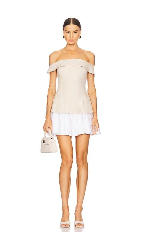 maude club grace dress in beige. - size l (also in s, xs)