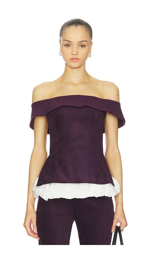maude club ivy top in purple. - size s (also in xs)