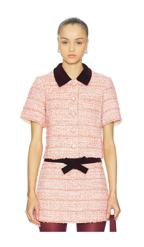 maude club leo top in pink. - size l (also in m)
