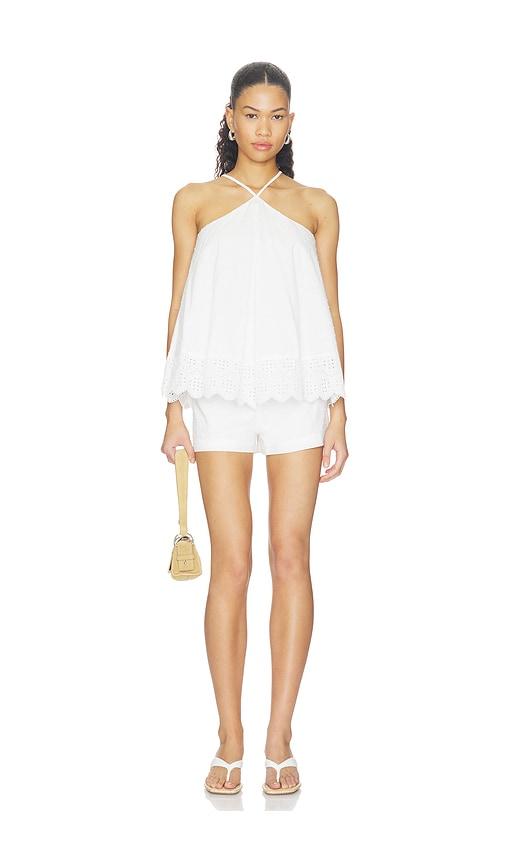 maude club marilyn romper in white. - size l (also in xs, s, m, xl)