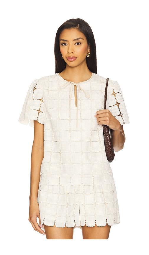 maude club mila top in beige. - size s (also in xs)