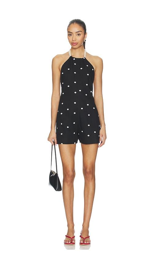 maude club nica romper in black. - size l (also in xs, s, m)