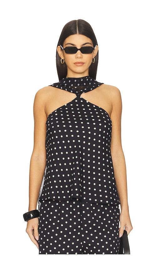 maude club x revolve hendrix top in black,white. - size m (also in s, xs)