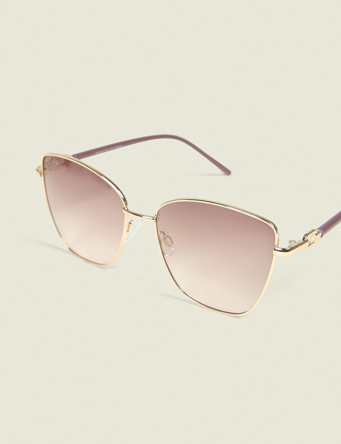 mauve cateye sunglasses