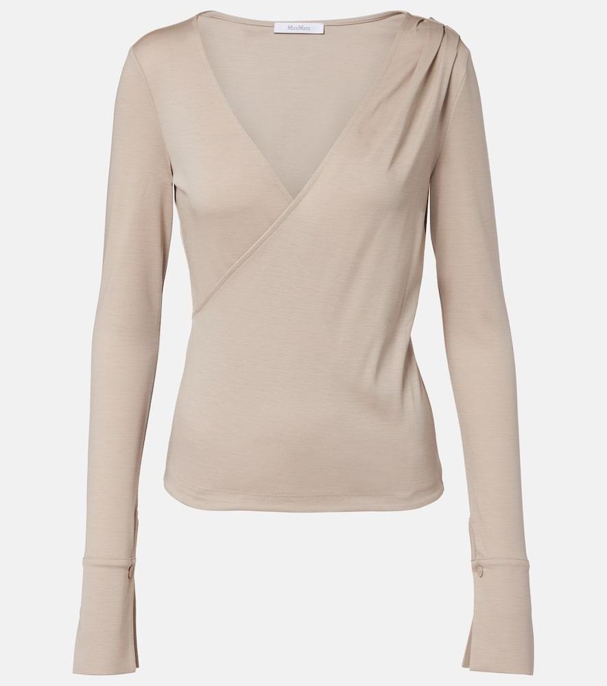 max mara adagio virgin wool wrap top