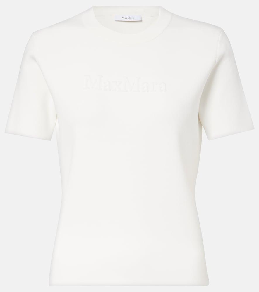 max mara adelio logo crêpe t-shirt