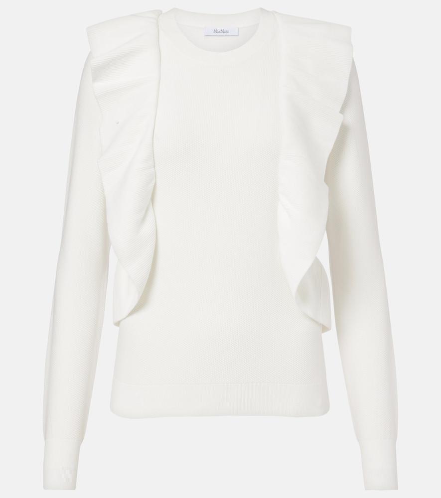 max mara agenzia knitted ruffled top
