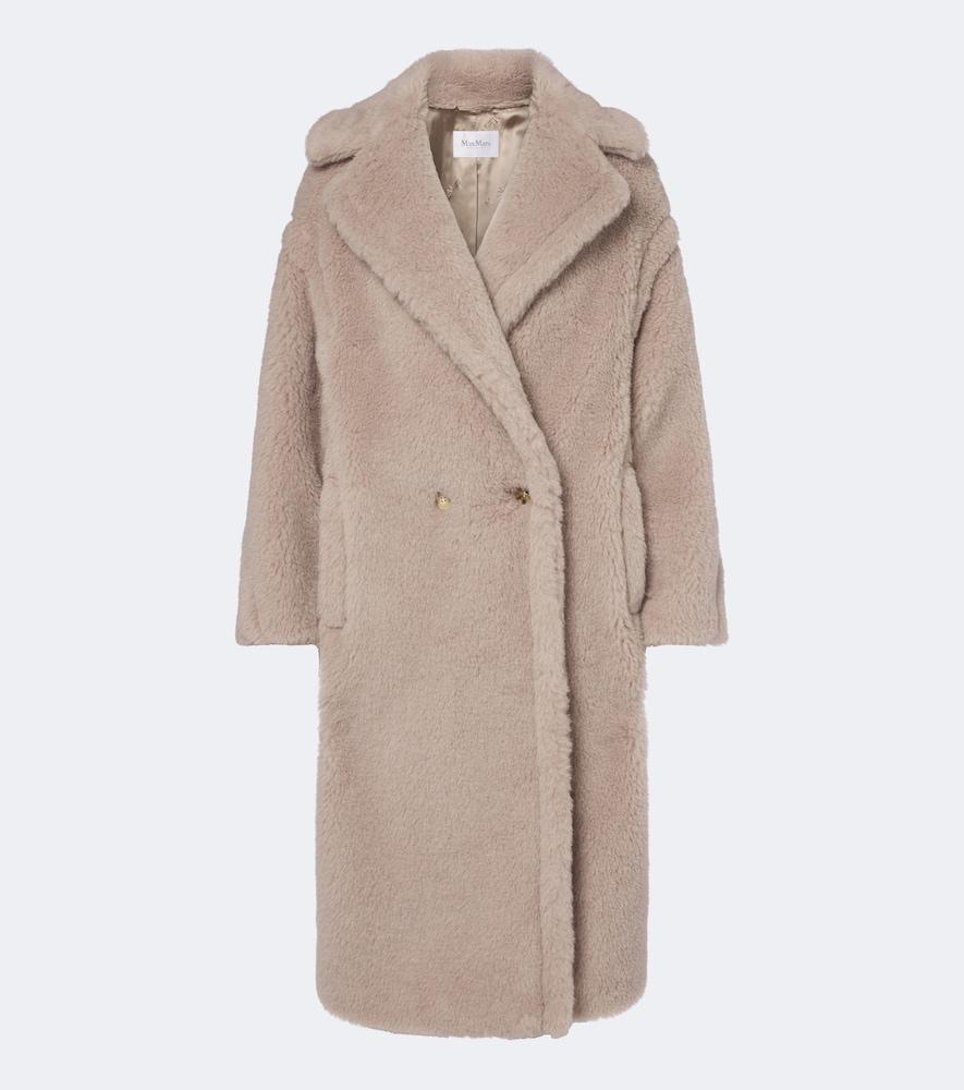 max mara alpaca, wool, and silk teddy coat