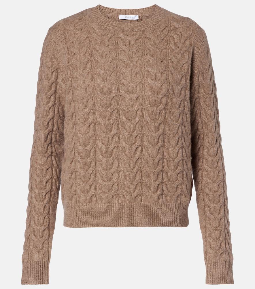 max mara aramis cable-knit cashmere sweater