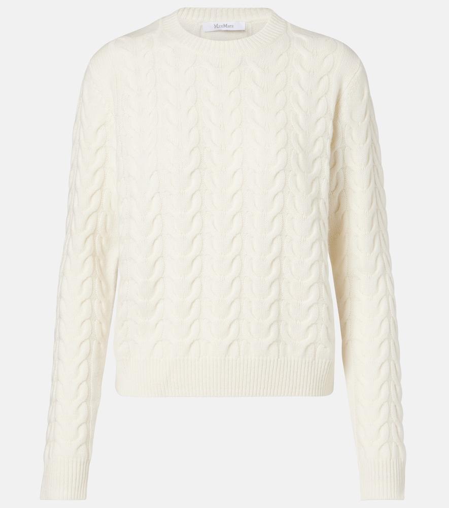 max mara aramis cable-knit cashmere sweater