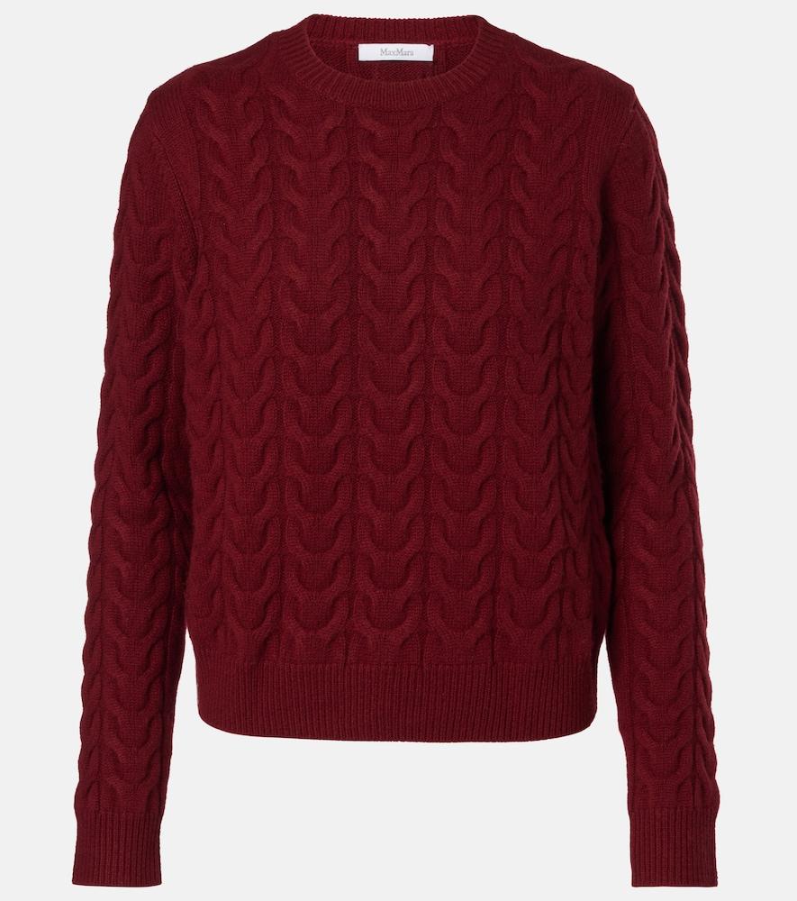 max mara aramis cable-knit cashmere sweater