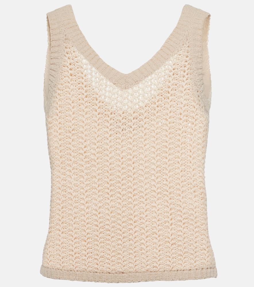 max mara arrigo knit cotton-blend tank top