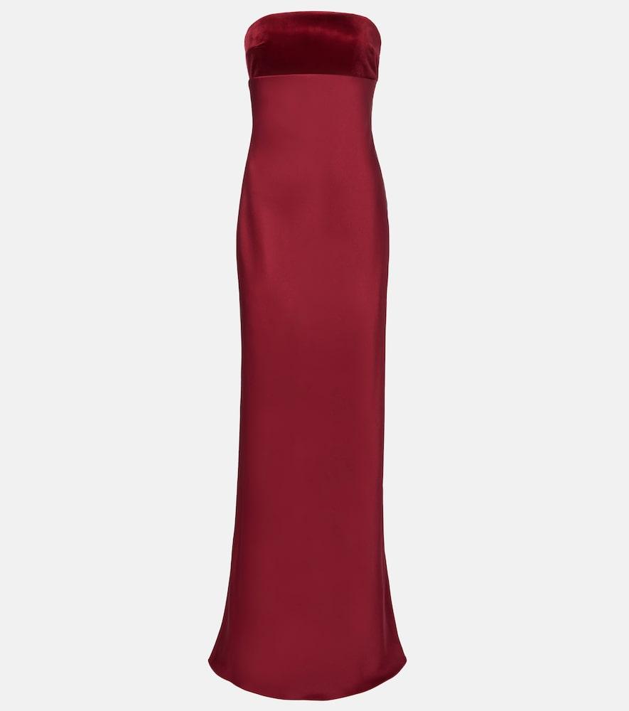 max mara baia cotton satin maxi dress