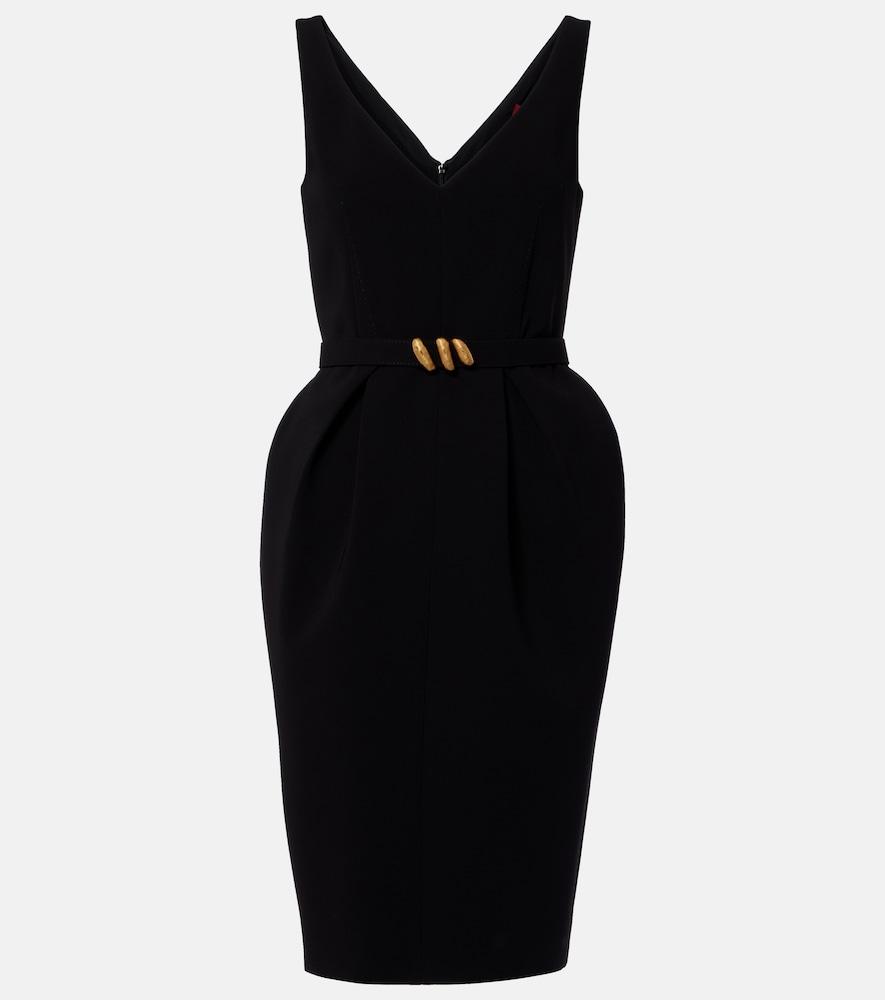 max mara belted cady midi dress
