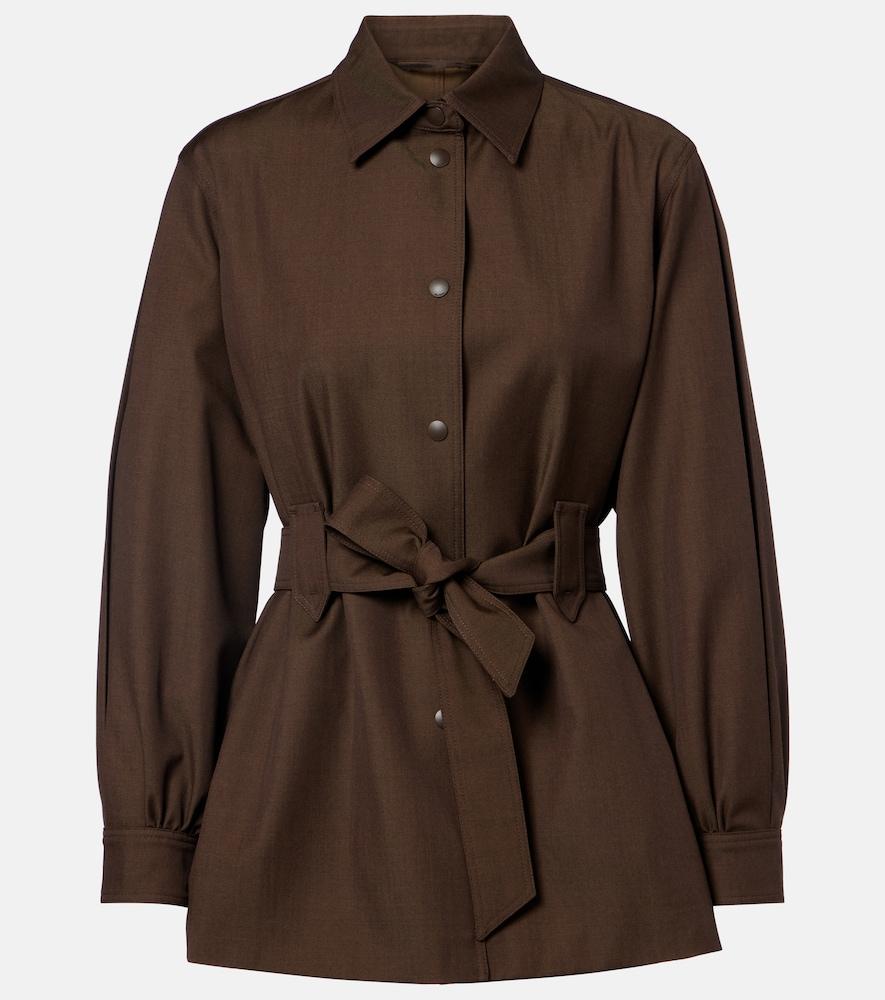 max mara belted virgin wool blazer
