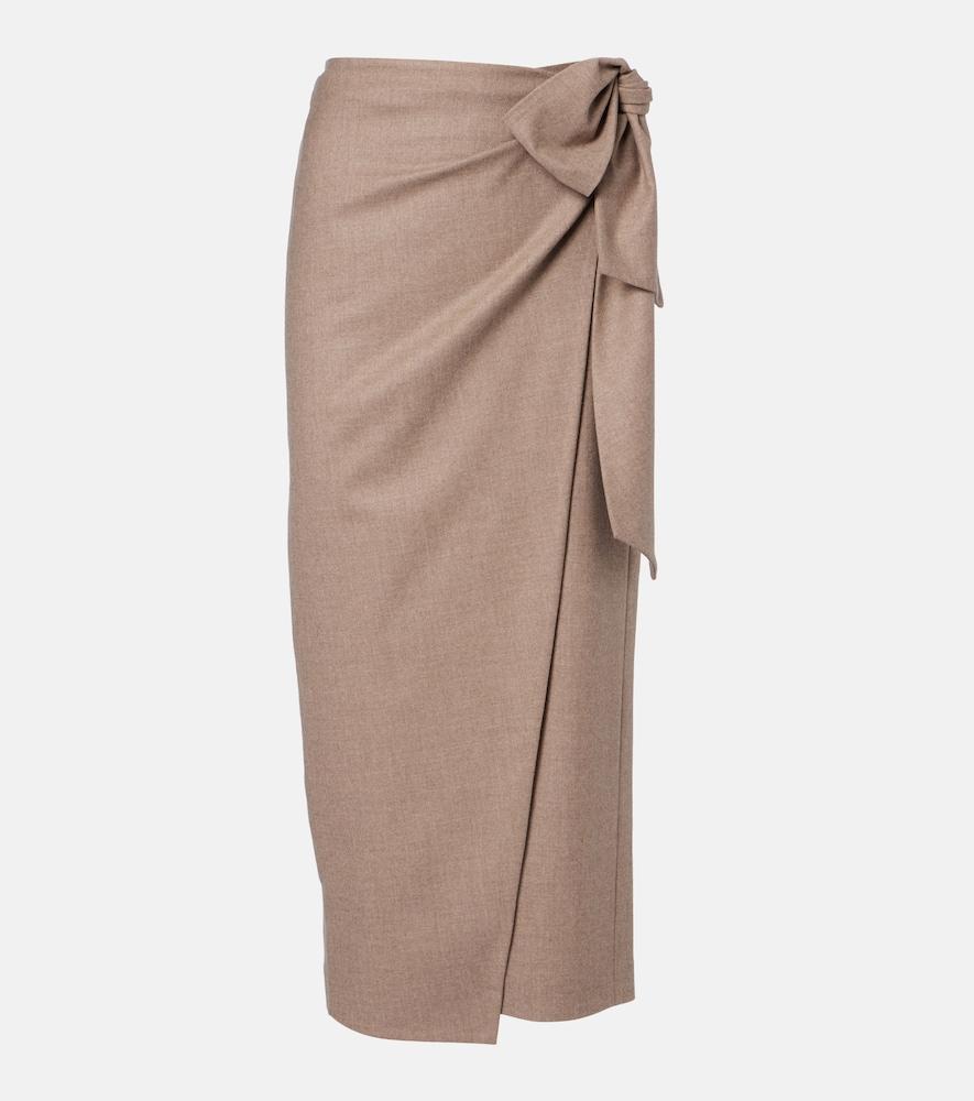 max mara bingo cashmere-blend wrap skirt