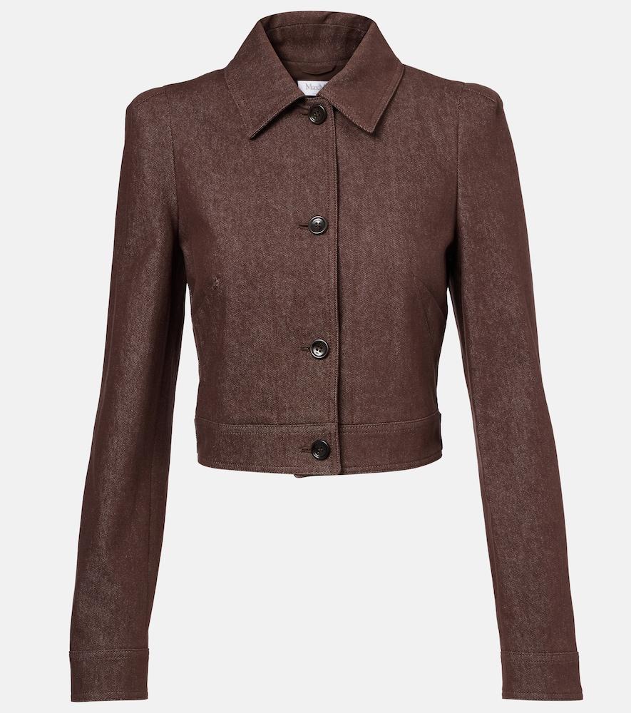 max mara carpa cropped cotton jacket