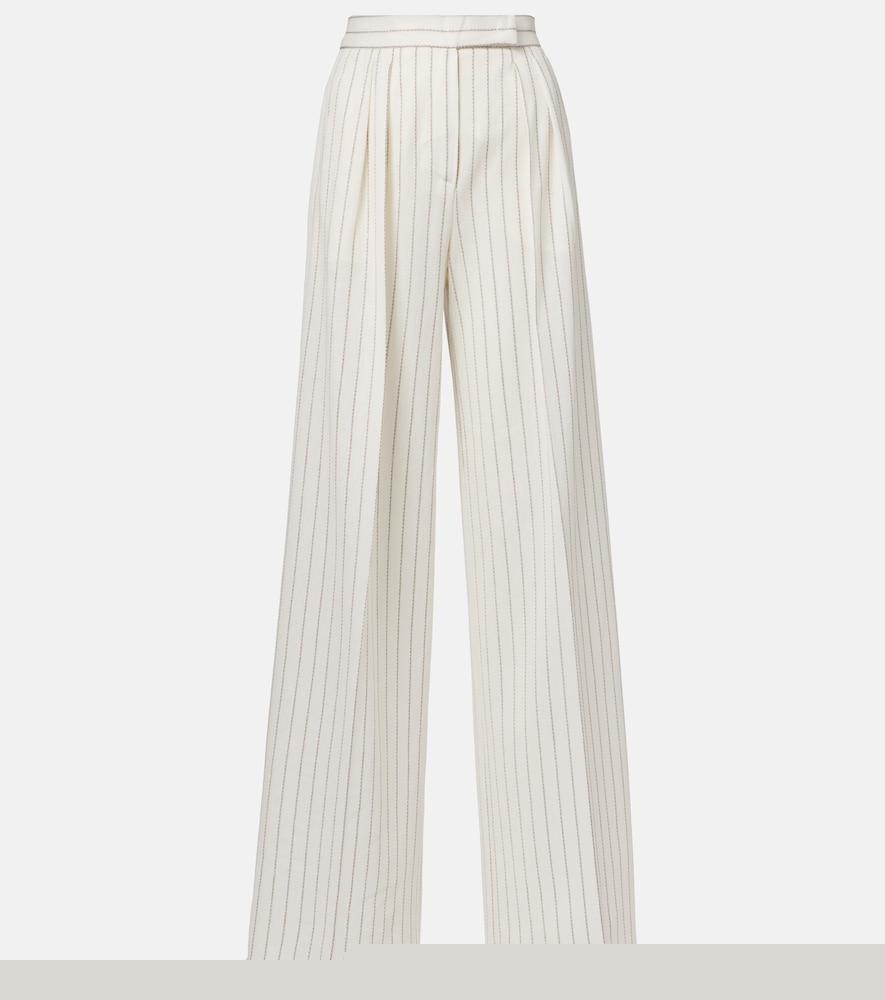 max mara clarion cotton and linen straight pants