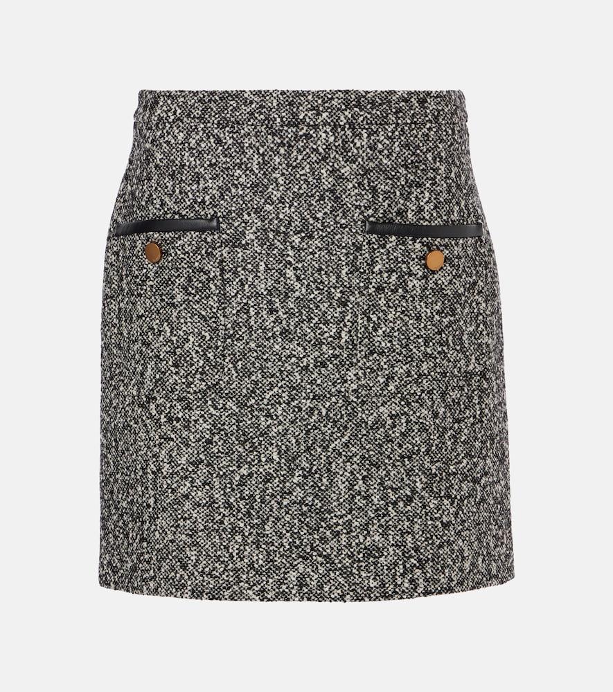 max mara cosa wool-blend tweed miniskirt