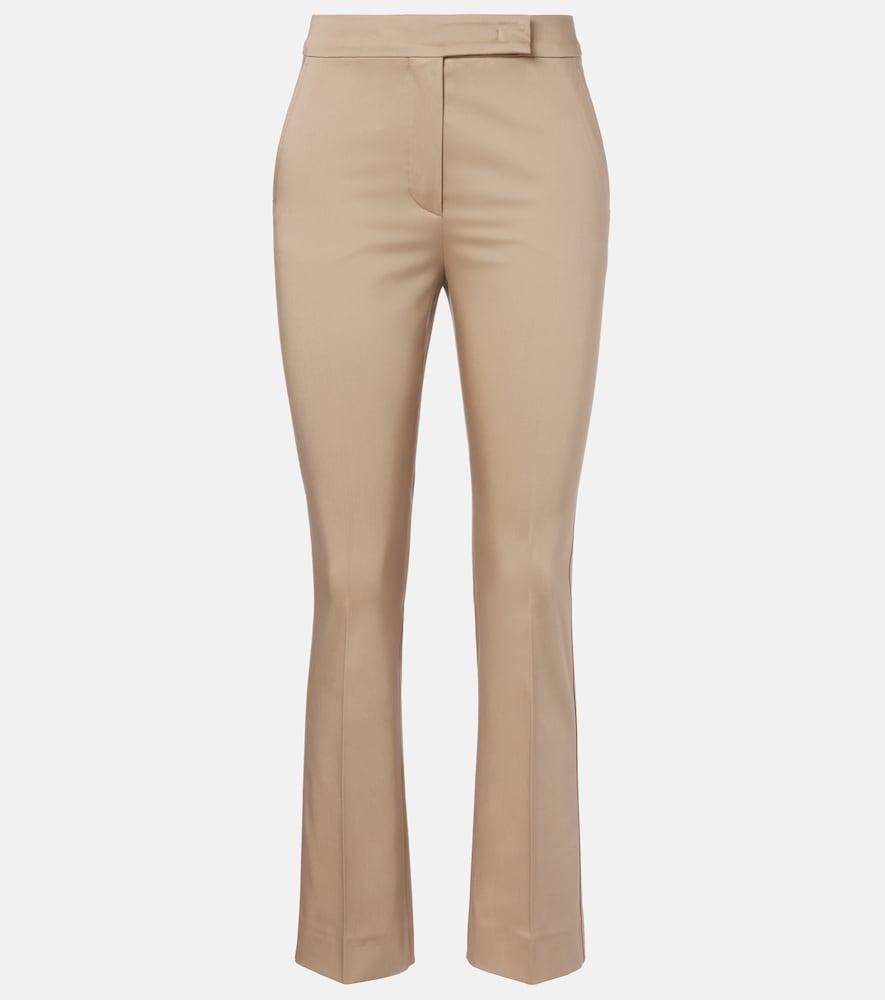 max mara cotton-blend cropped slim pants