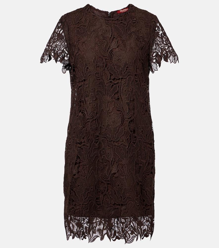 max mara cotton guipure lace minidress