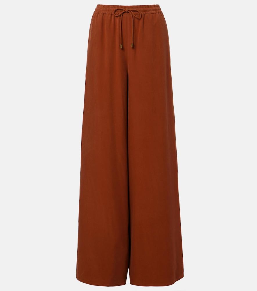max mara cotton wide-leg pants
