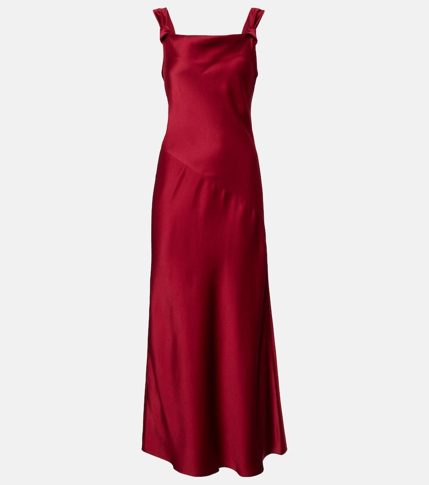 max mara crêpe satin maxi dress