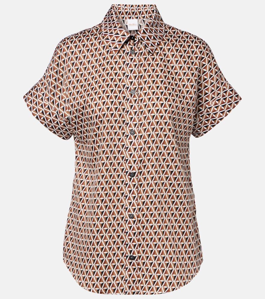 max mara crea printed cotton shirt