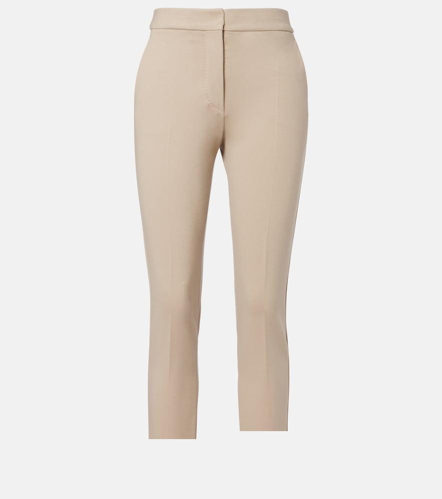 max mara cropped jersey slim pants
