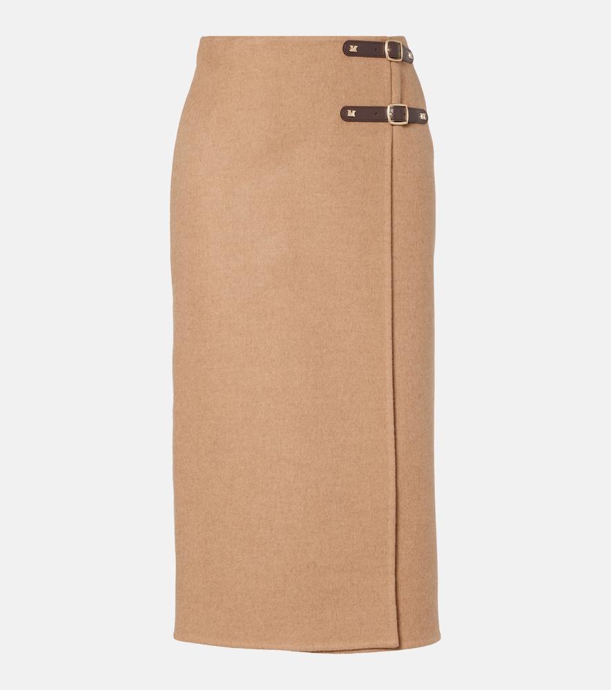 max mara curzio wool wrap skirt