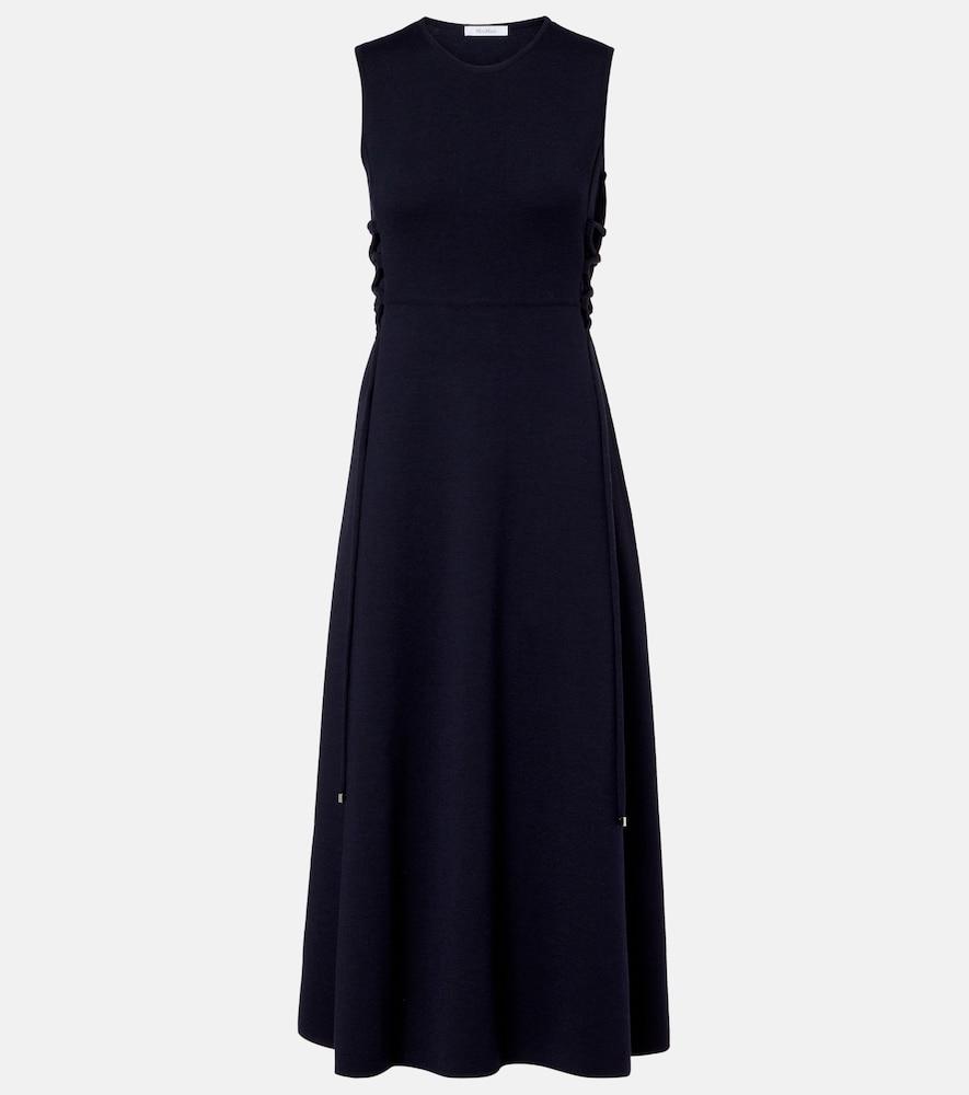 max mara delfi virgin wool midi dress