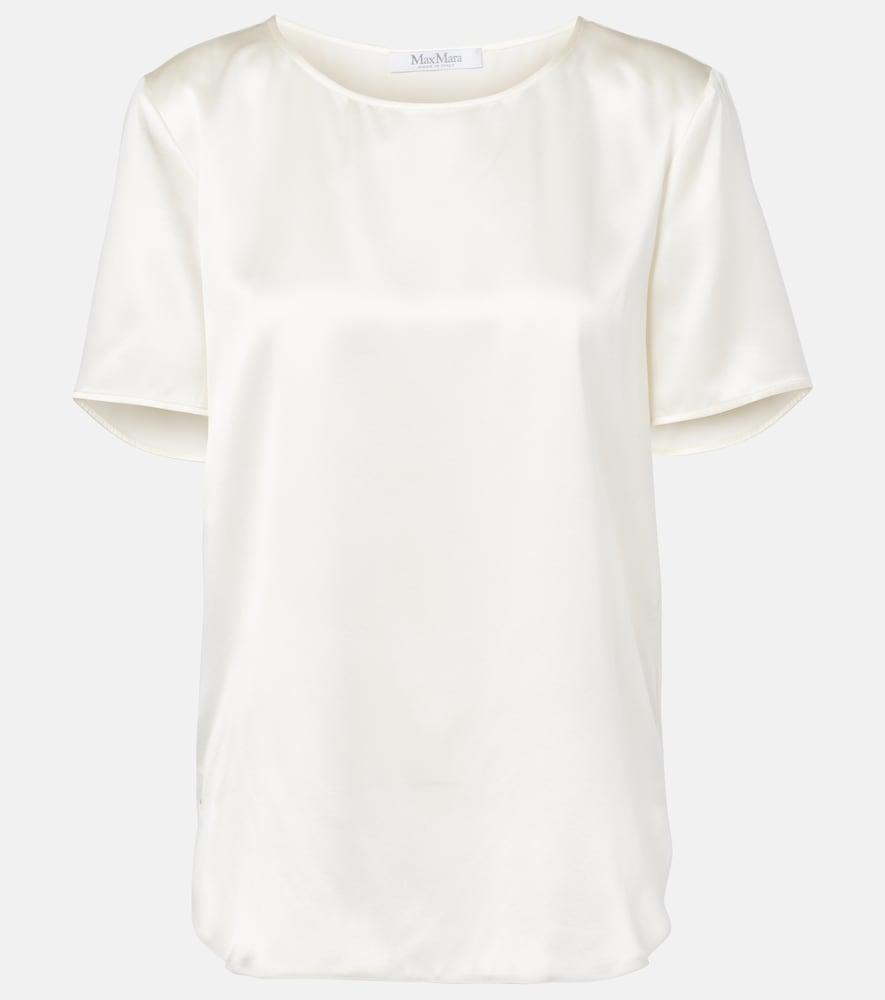 max mara dida silk satin t-shirt