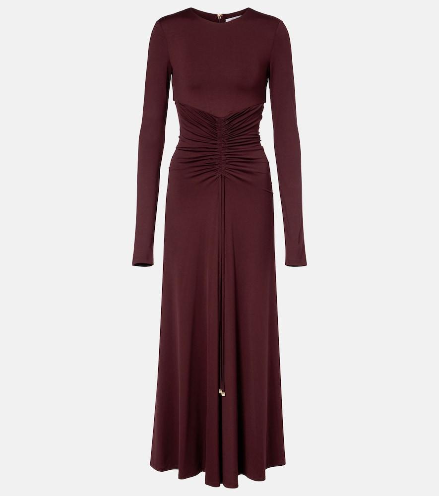 max mara doppia gathered maxi dress