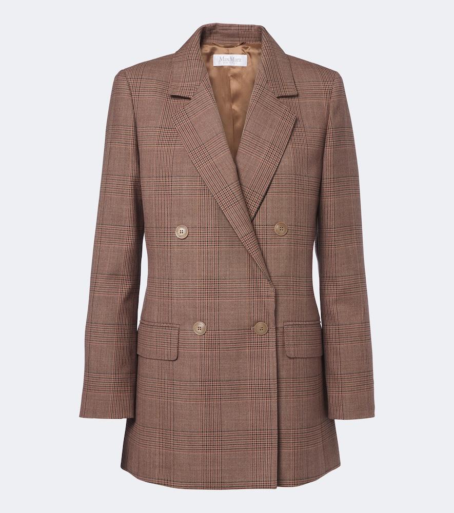 max mara double-breasted virgin wool blazer