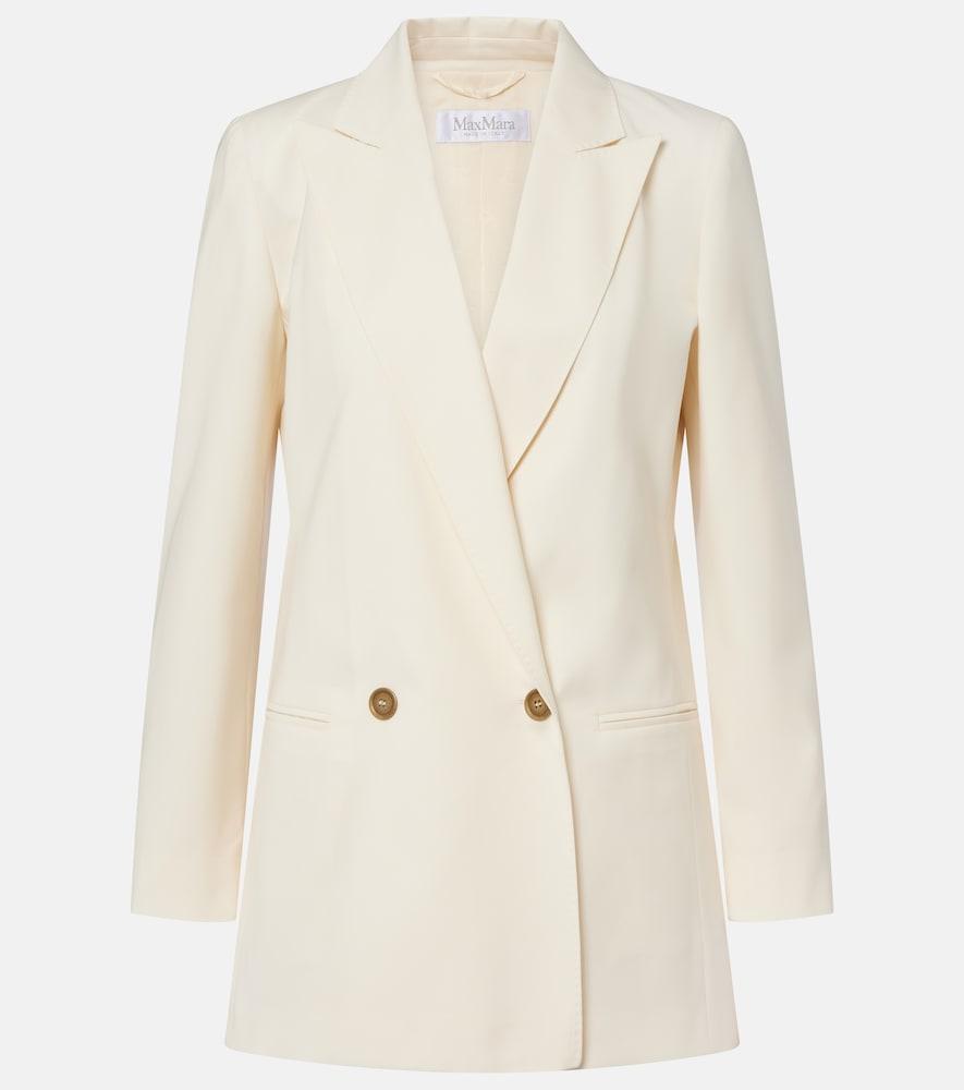 max mara double-breasted virgin wool blazer
