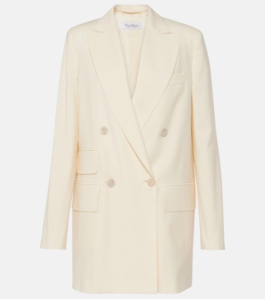 max mara double-breasted virgin wool blazer