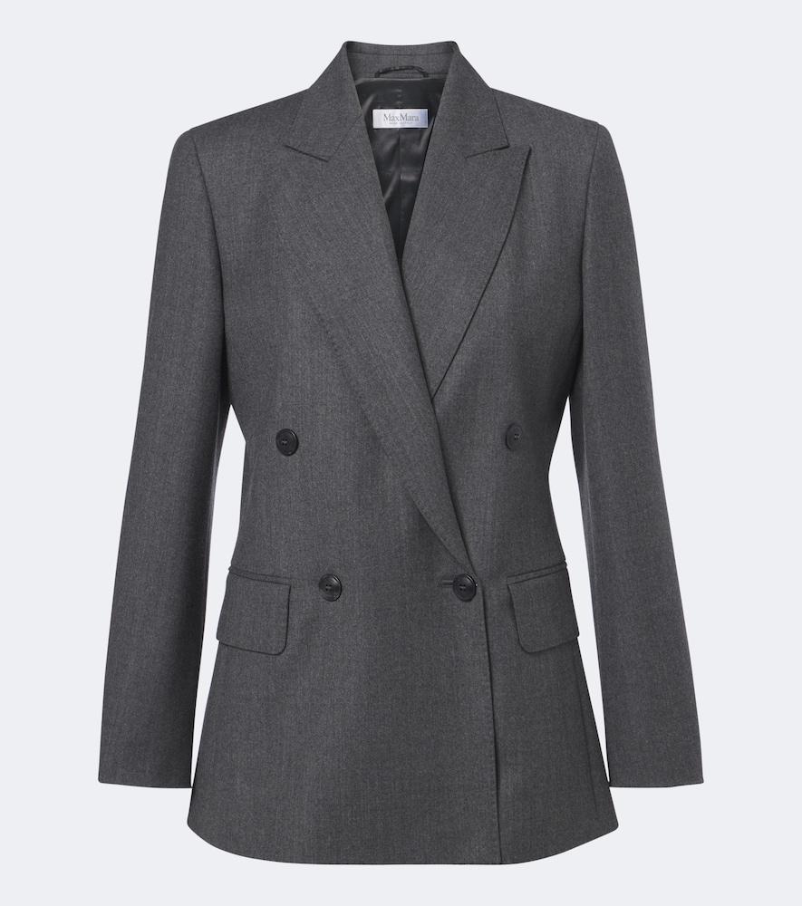 max mara double-breasted wool-blend blazer