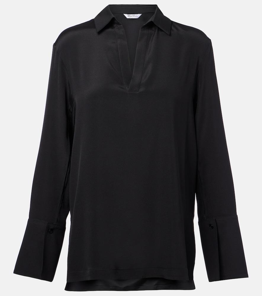 max mara dover silk-blend cady blouse