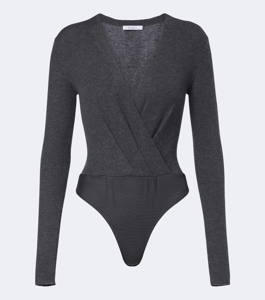 max mara draped cashmere bodysuit